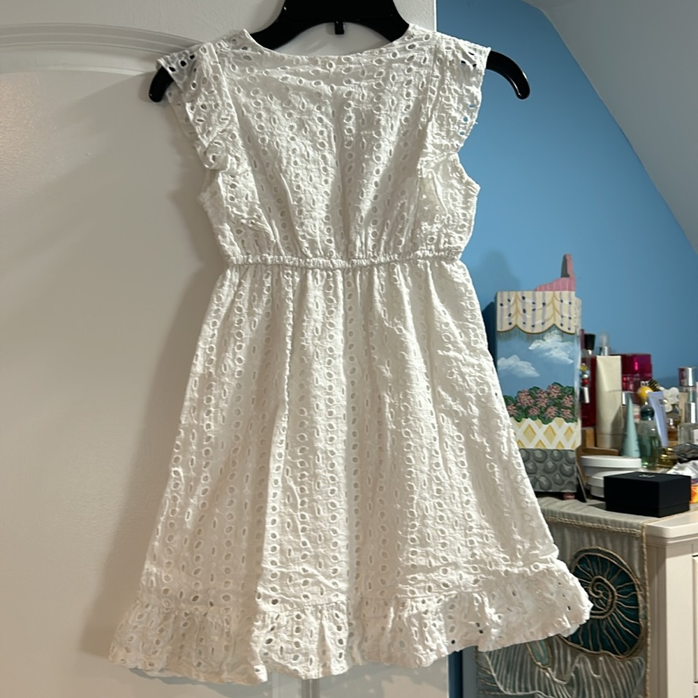 Girls White Eyelet Sundress - Picture 4 of 4